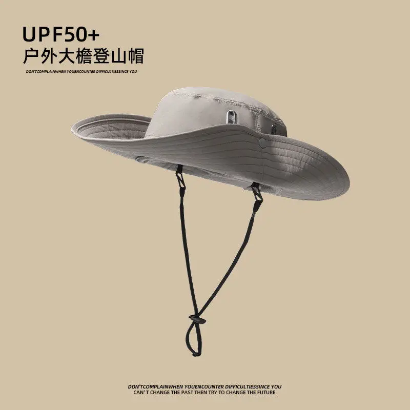 Outdoor hiking hat bucket hat women's summer sun protection UV protection big brim face visor