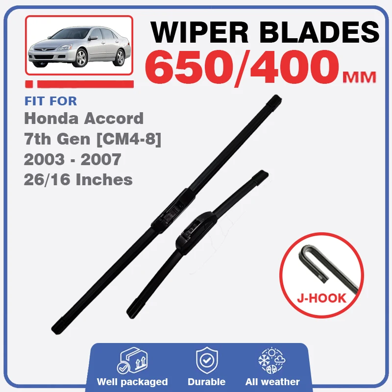 

For Honda Accord 7 APAC NA 2003 - 2007 Car Front Wiper Blades Windshield Brushes Windscreen Window Accessories 2004 2005 2006