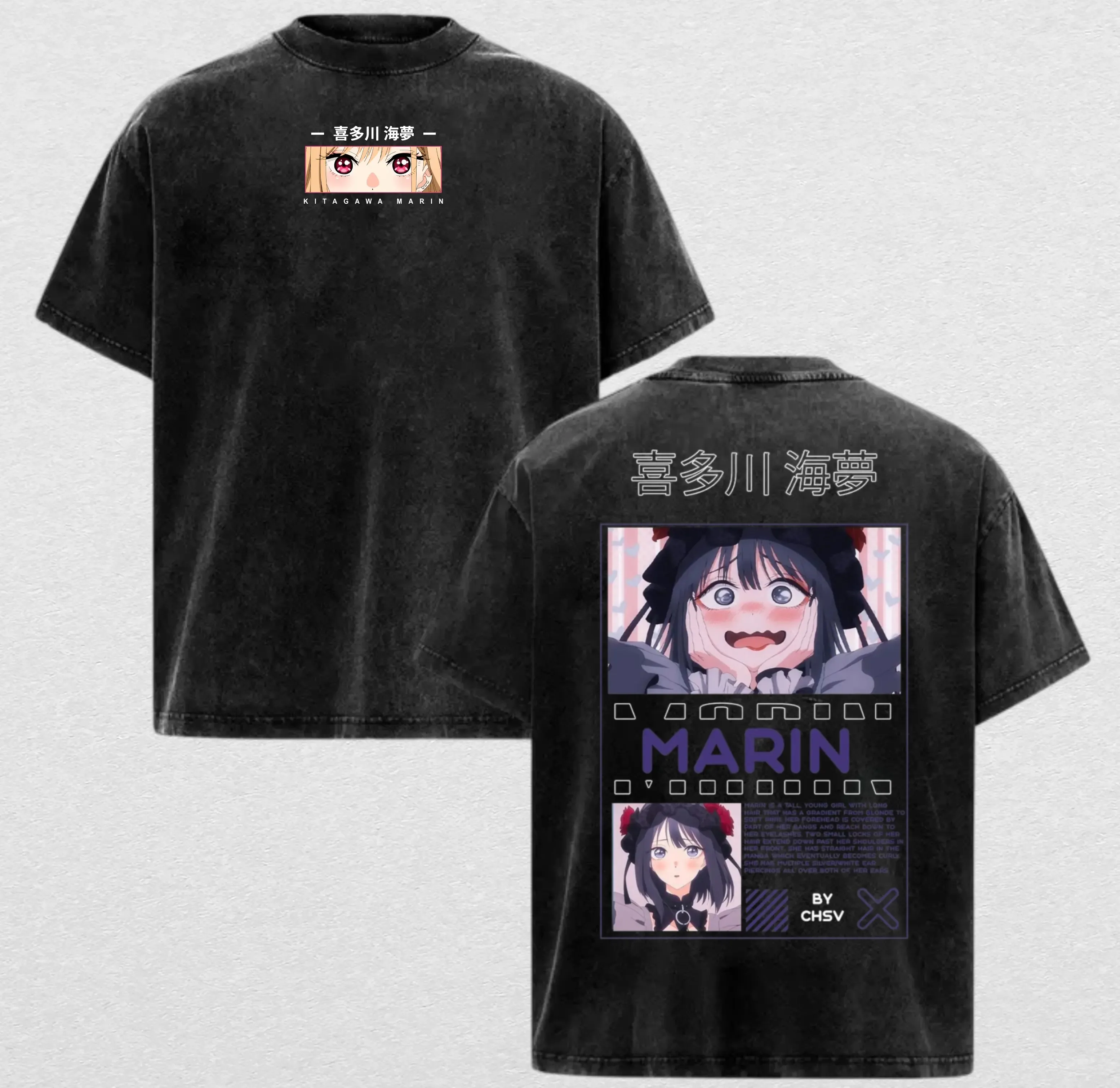 Camiseta Anime My Dress-Up Darling Marin Oversized para Homens e Mulheres, Camiseta Casual de Verão com Manga Curta em Algodão