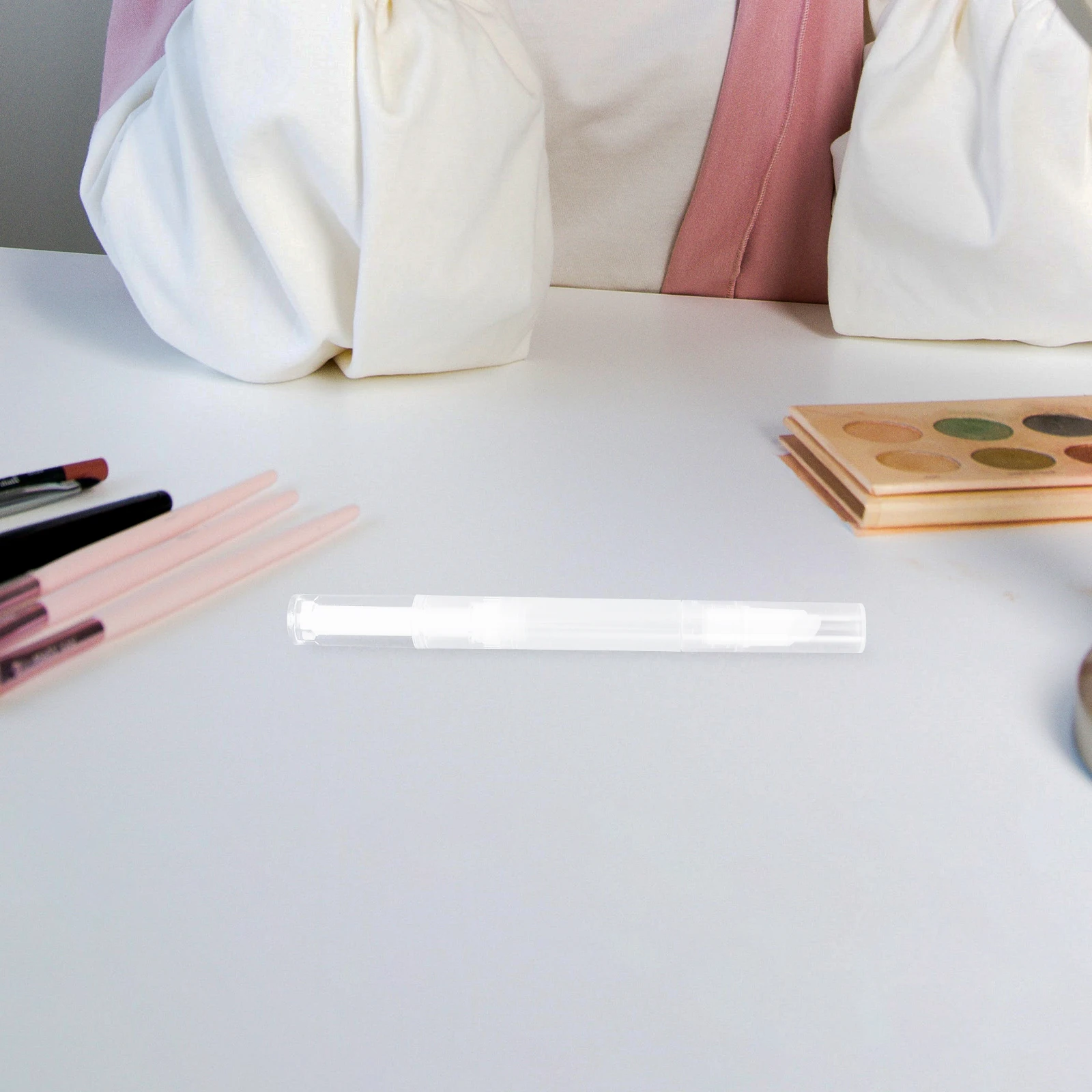 

5pcs Empty Twist Pens 3Ml Vacuum Transparent Portable Foundation Lip Gloss Applicator Travel Diy Makeup Tube Leakproof Reusable