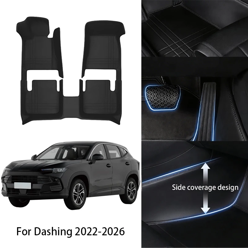 Custom Fit PU Leather Car Floor Mat For Jetour For Dashing Traveller 5 Seats X70 Plus X90 2020 2026 Auto Interior Accessories