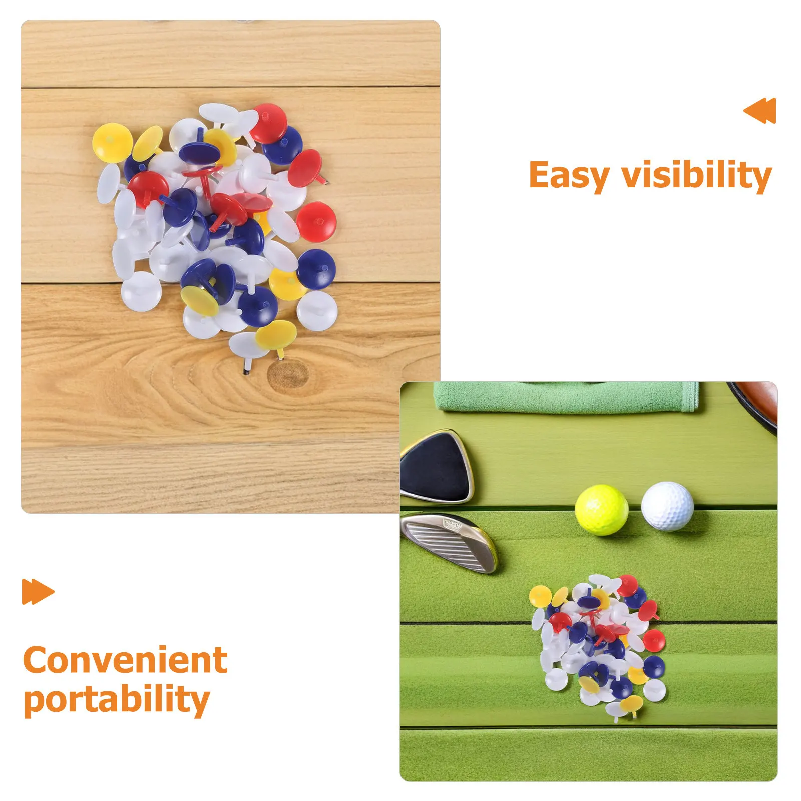 150Pcs Golf Ball Marker Plastic 18Mm Round Multicolor Mini Markers Golf Accessories Set Putting Course Floor Easy Visibility