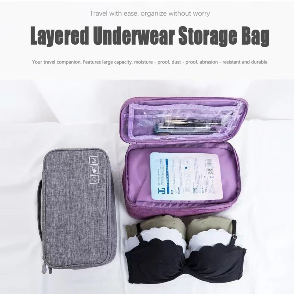 Tas penyimpanan pakaian dalam perjalanan baru, tas bra kationik perjalanan multifungsi, tas portabel berkapasitas besar