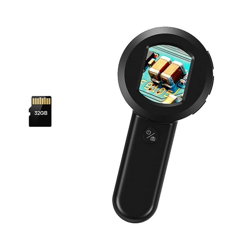 Digital Microscope 100X Coin Microscope With 2Inch Screen Magnifying Glass With Light (White & UV)Windows Compatible Durable