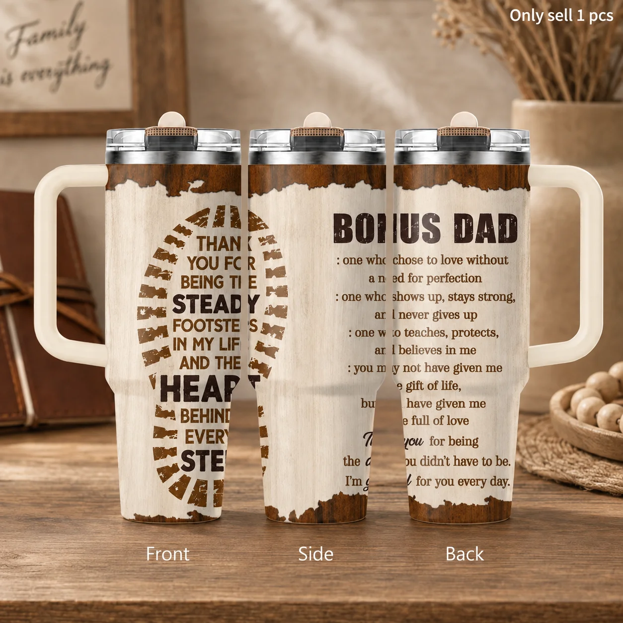 Thank You Bonus Dad Vacuum Flasks 40oz 3rd Gen Vacuum Insulated Stainless Steel Tumbler Cup With Handle Straw Lid