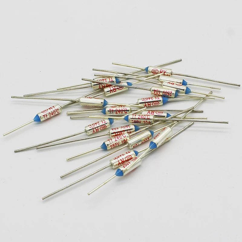 2017 Hot 20 Pcs TF 240 Celsius Circuit Cut Off Thermal Fuse 250V 10A