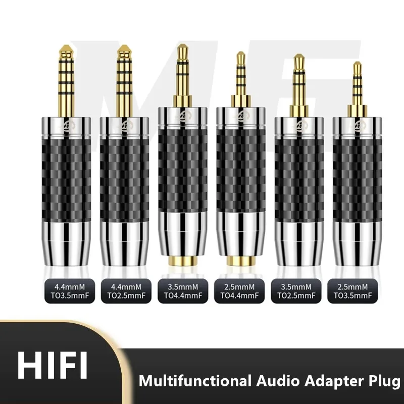 HiFi Headphone Adapter 2.5mm 3.5mm 4.4mm Male To 2.5 3.5 4.4 Female Jack Converter Earphone Audio Jack Universal Connector