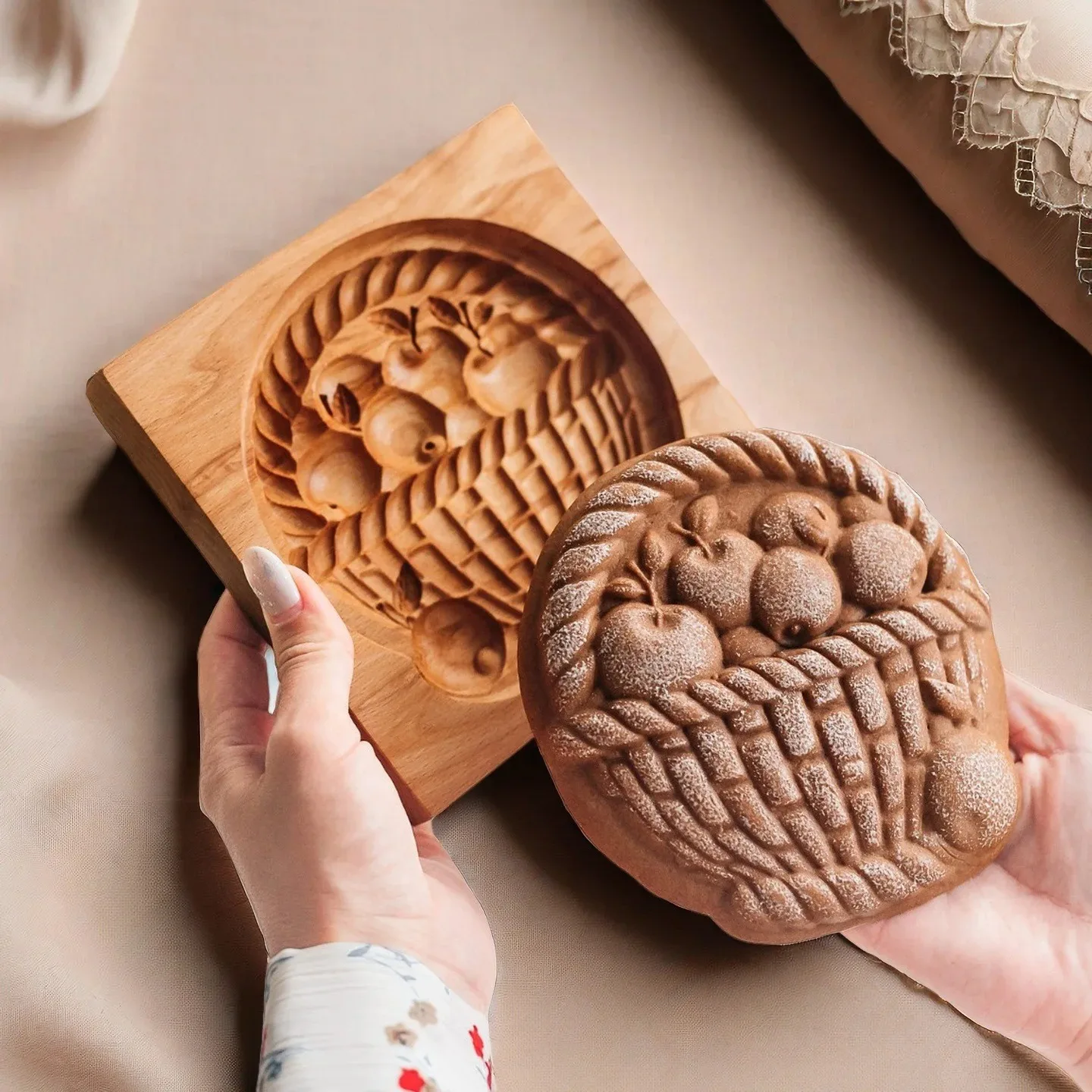 Cookie Molds for Baking Wooden Cookie Cutter 3D Gingerbread Cookies Moulds Press Cake Embossing Pumkin Bakery Gadgets Stamps