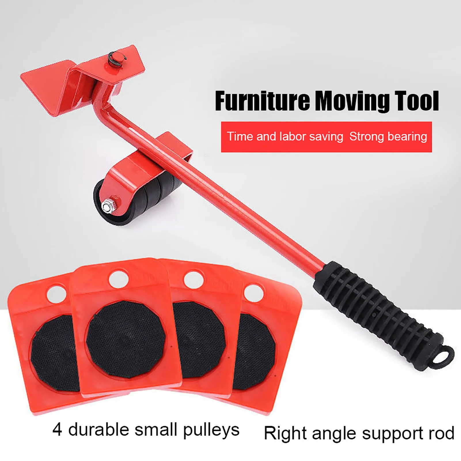 Heavy Furniture Mover Tool Set Furniture Lifter Moving Transport Kit Easy Move Shifter with Pads for Home Relocation