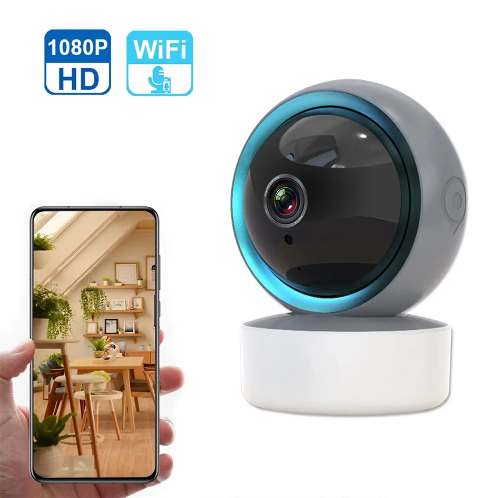 

WiFi Camera Tuya Smart Home Indoor Wireless IP Surveillance Camera AI Human Detect TV Surveillance Camera Auto Tracking