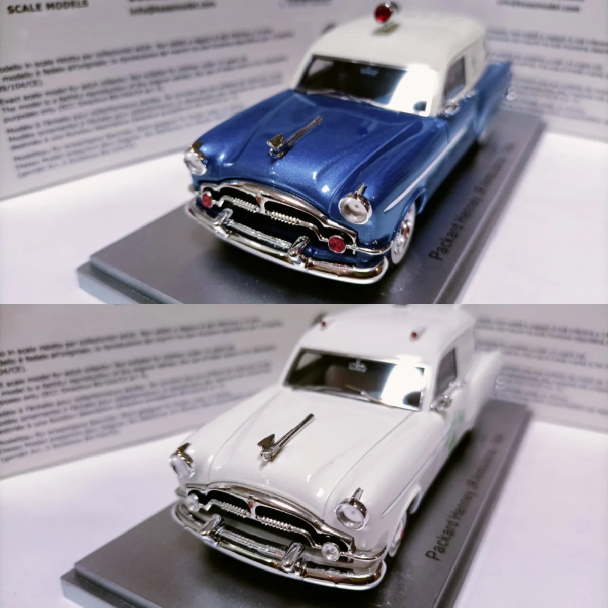 

Kess 1:43 Packard Henney JR 1954 Vintage Car Simulation Limited Edition Resin Metal Static Car Model Toy Gift