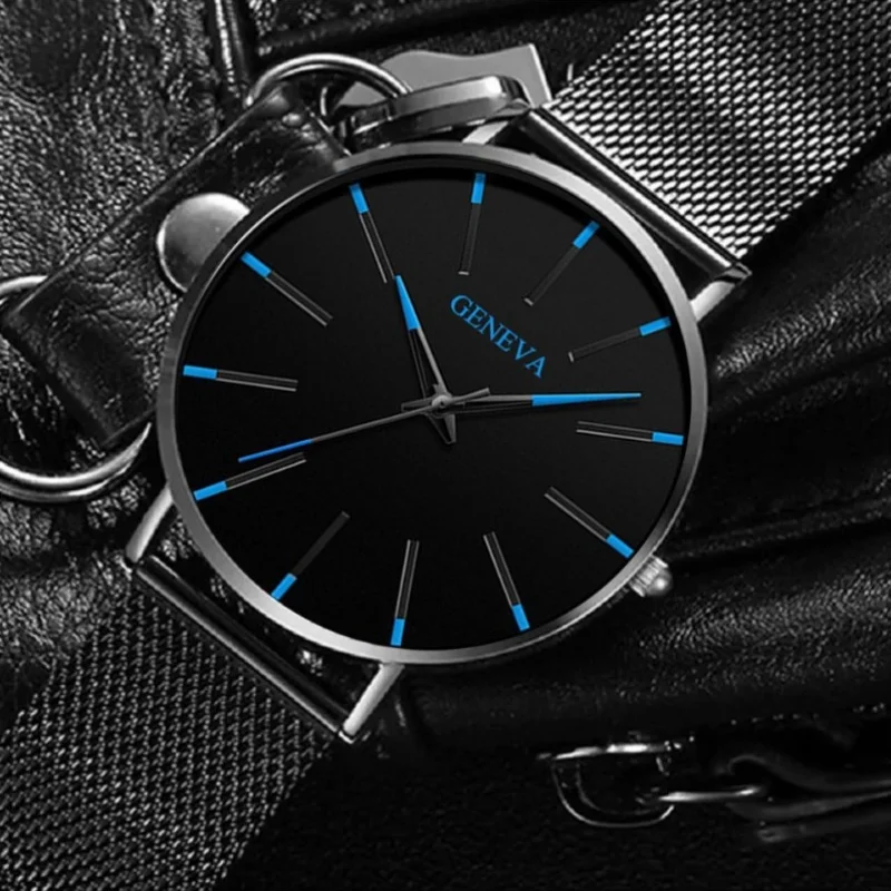 5pcs/set Men's Graduated Circular Quartz Watch+bracelet, Necklace, Ring Set, Suitable for Various Daily Occasions (without Box)