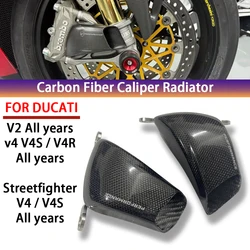 Motorcycle Air Ducts Brake Caliper Radiator Cover For DUCATI PANIGALE V2 899 959 1199 1299 Hyper 950 Multistrada V4 Carbon Fiber