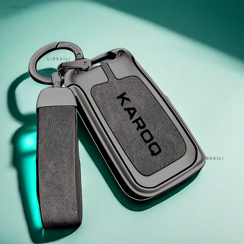 Zinc alloy car remote key cover for Skoda Karoq remote protector ŠKODA KAROQ car keychain keychain car interior