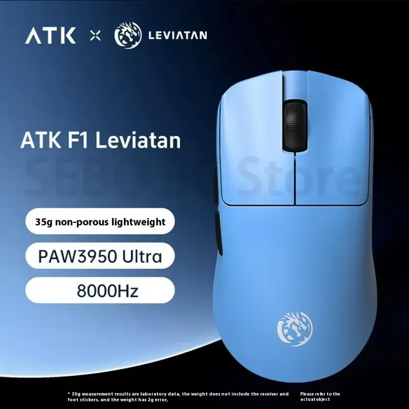 Atkxlev F1 Branded Custom Version Dual-Mode Mouse 8k Polling Rate 35g Lightweight Ergonomic Fearless Design Supports Ergonomic