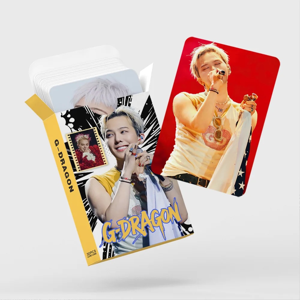 30 Pz/set Kpop Idol Boy BIGBANG Nuova Serie GD di Alta Qualità HD Printd Photocards Carte Lomo Ventole Collezione di Regali