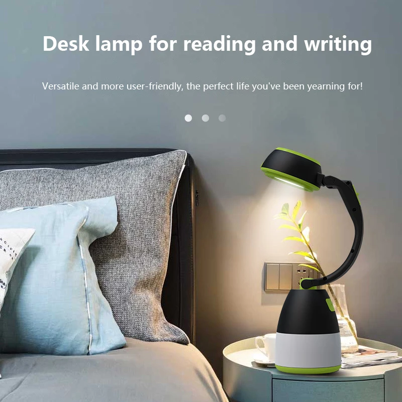 Drei-In-One Tragbare Beleuchtung Zelt Lampe Camping Lampe Haushalt Schreibtisch Lampe Outdoor Camping Taschenlampe Notfall Nachtlicht