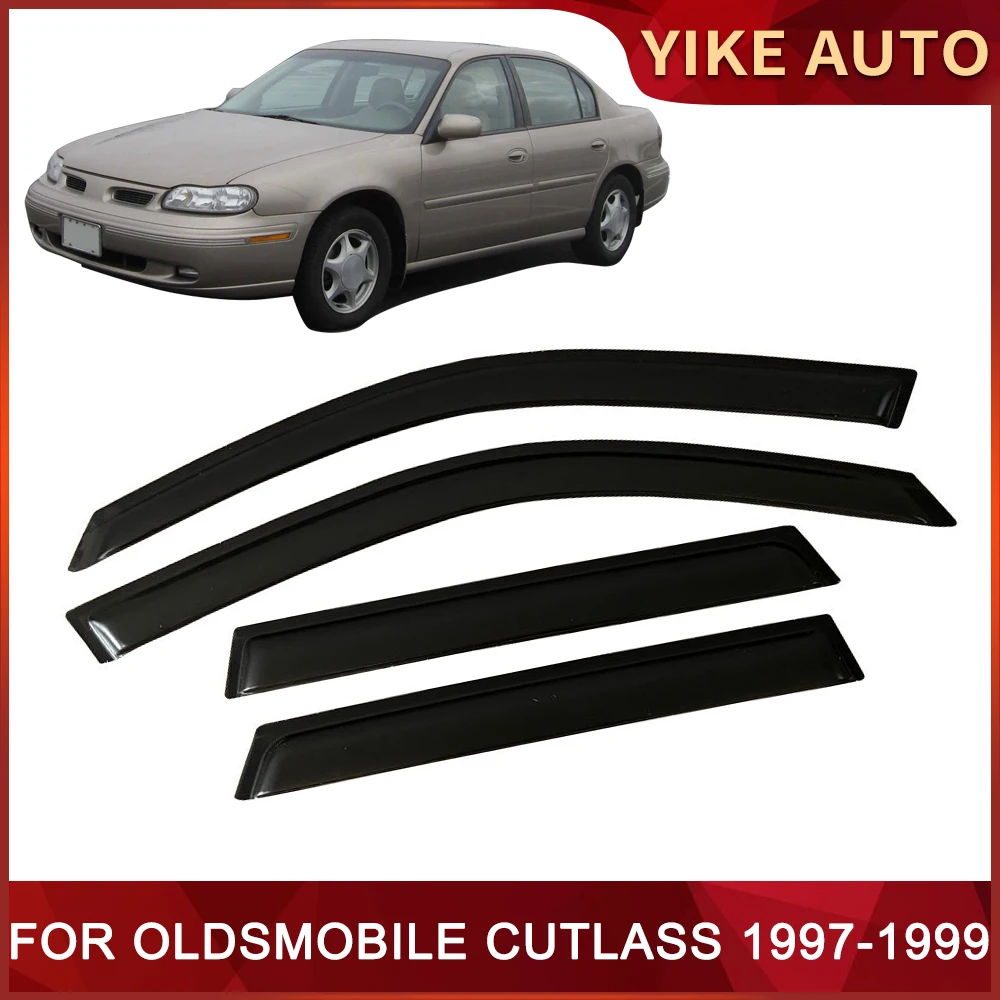 Window Visor for OLDSMOBILE CUTLASS 1997-1999 SEDAN Door Visor Wind Sun Rain Guards Side Window Wind Deflectors Auto