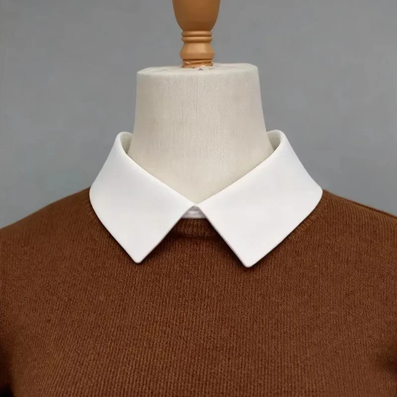 여성용 셔츠 스웨터 화이트 가짜 칼라 포멀 수트 넥 초커 조절 가능 탈부착 가능한 칼라 장식용 여성 넥타이