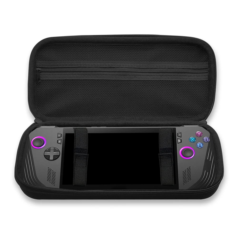 EVA Portable Storage Bag Anti-scratch Hard Shell Case Shockproof with Accessory Pocket for Asus Rog Ally X/Rog Ally Game Console