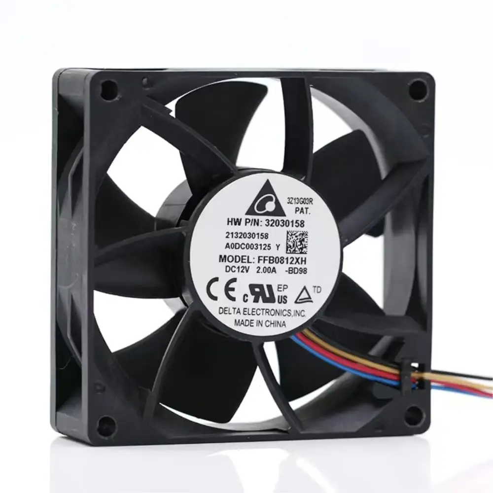 For Delta FFB0812XH 8025 12V 2A 80mm 8cm High Speed Large Air Volume Forced Pressure Cooling Fan