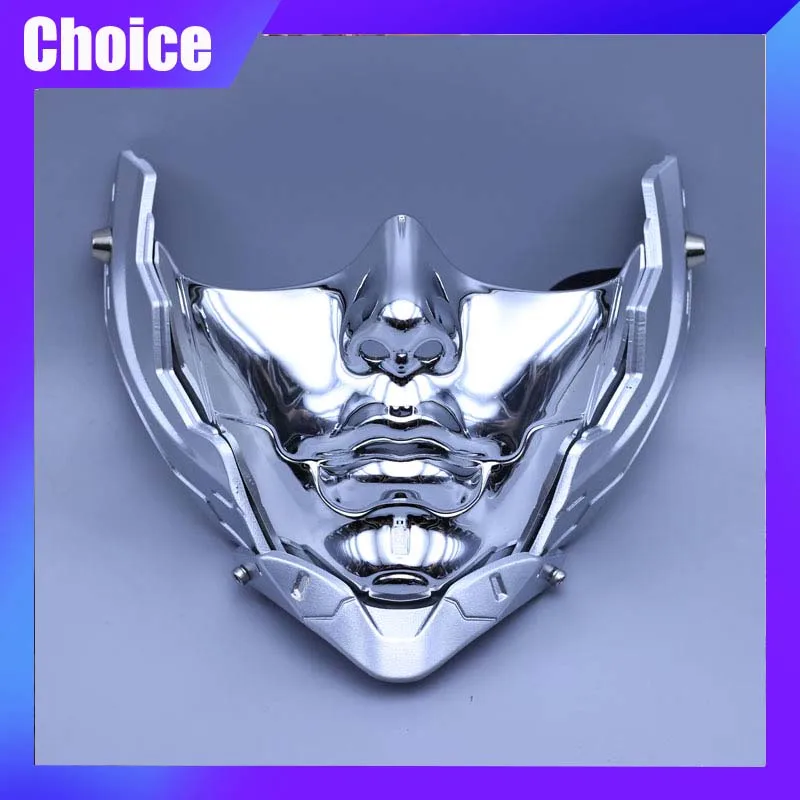 

Cyber Punk Cos Mask Half Face Mechanical Cosplay Costumes Halloween Mechanical Mask Cos Mechanical Soldier Party Props Gift