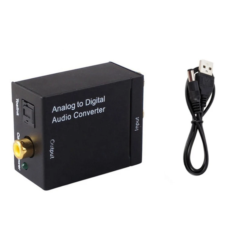 Analog ke Digital Audio Converter Amplifier Decoder Optical Coaxial RCA Toslink Adaptor Audio SPDIF untuk TV