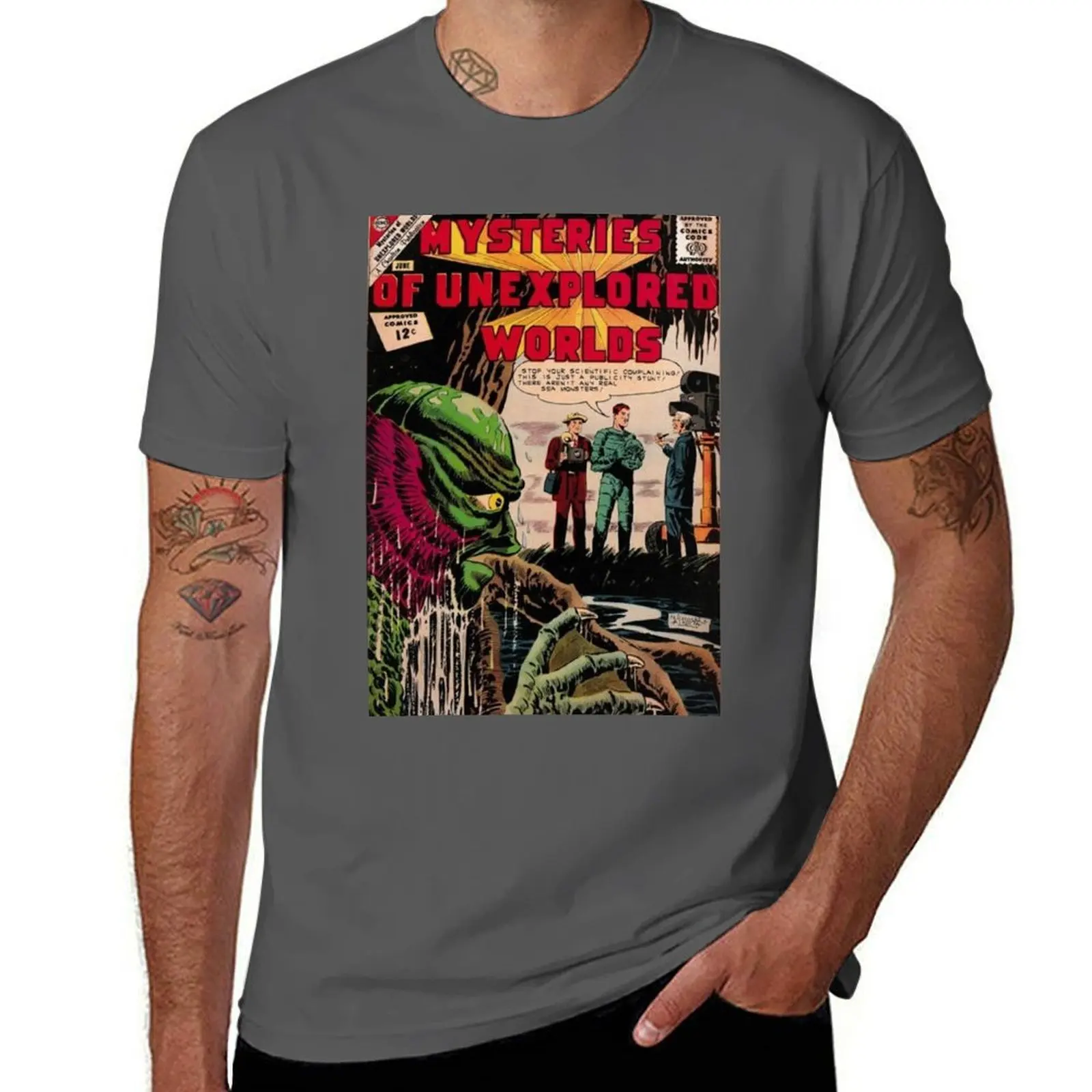 

Mysteries of Unexplored Worlds T-Shirt Basic Plain Short Sleeve Crew Neck Tee