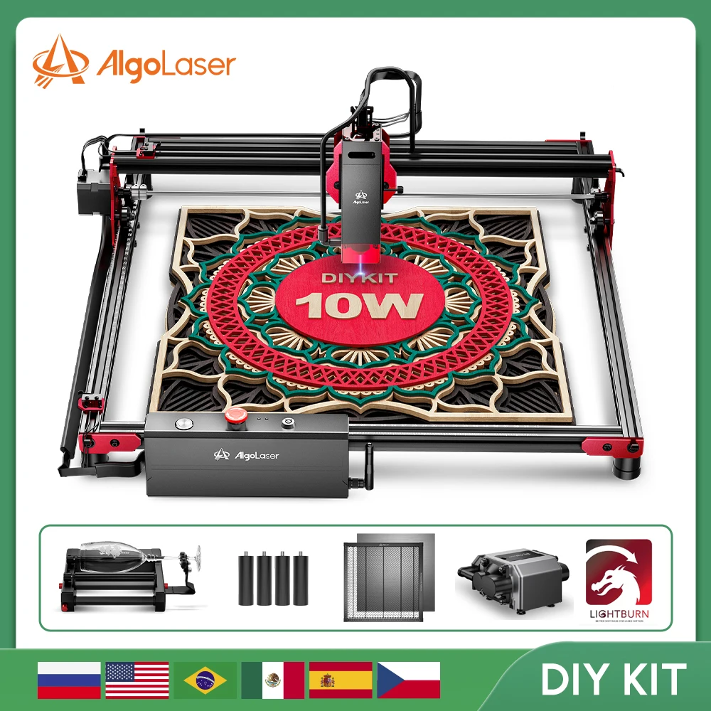 

AlgoLaser Offline Connection Laser Engraver Cutter For Bigginner12000mm/Min 10W DIY Woodworking Laser Engraving Cutting Machine