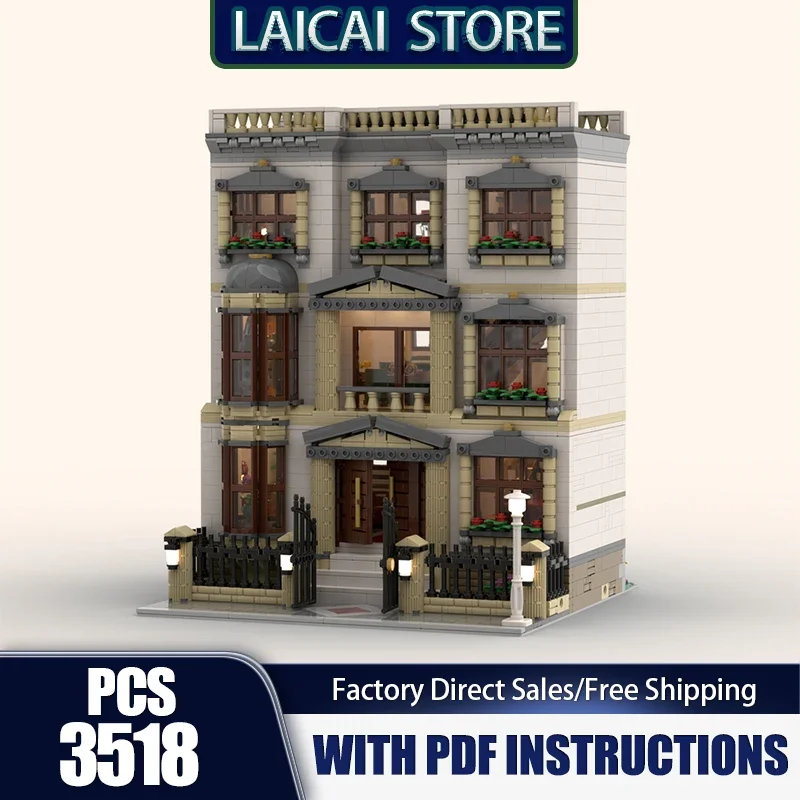 Modular City Building Model Moc Building Blocks Classicistic Villa Model Technology Modular Gift Construstion DIY Assembly Toys