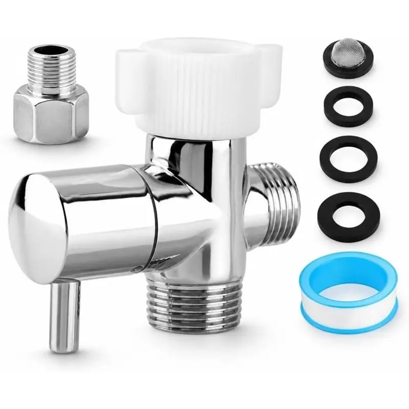Bidet T Adapter With Shut Off Valve,T Valve For Bidet 7/8
