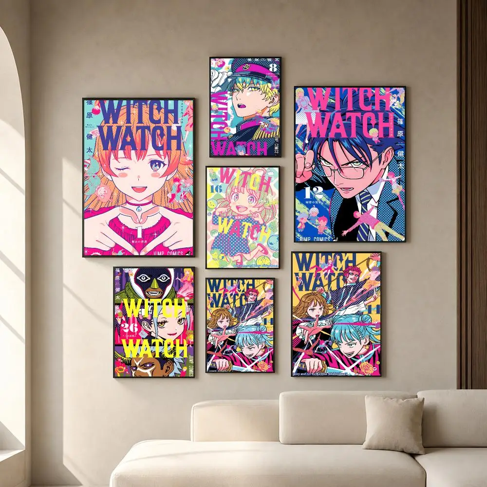 Manga W-WITCH WATCH Poster PP Self-Adhesive Removable HD Waterproof Wall art Suitable Bedrooms Living Rooms Gifts