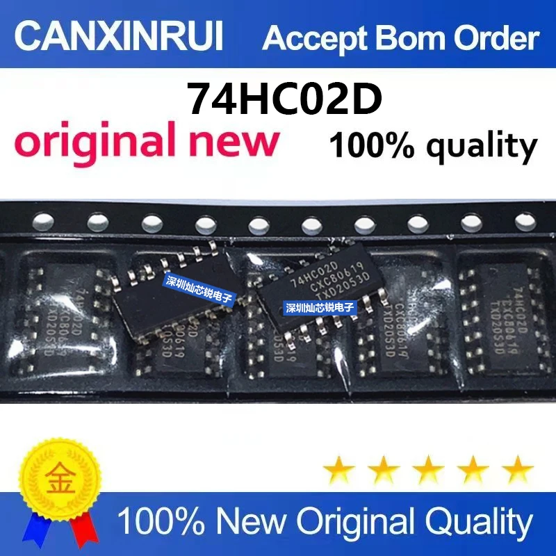 (5-100pieces)Brand new original 74HC02D 74HC02 SMD SOP14 Quad 2-input NOR logic IC chip