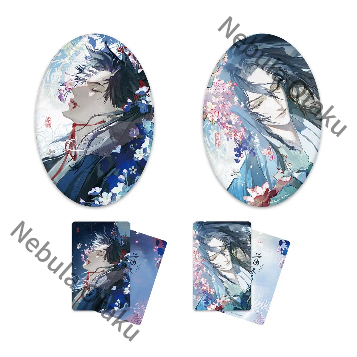 El Husky y su gato blanco Shizun Mo Ran Chu Wanning - Letrero de pie de papel de color con insignia - Productos de calidad - Souvenir de cosplay de anime