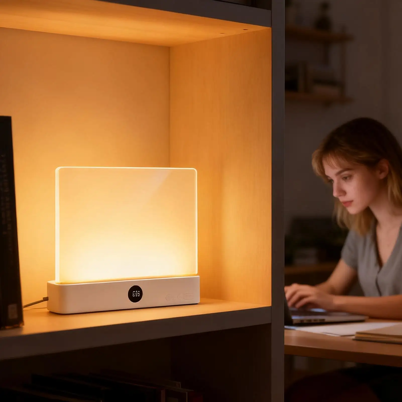 LED Clip On Book Light Long-Lasting Night Reading Light Rechargeable Flat Book Light for Dormitory College Library