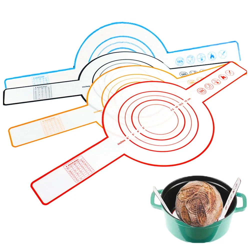 1 adet Uzun Saplı Hollandalı Silikon Pişirme Mat Yapışmaz Fırın Transferi Sling Pad Simit Avrupa Ekmek Fırın Malzemeleri Mutfak Aracı