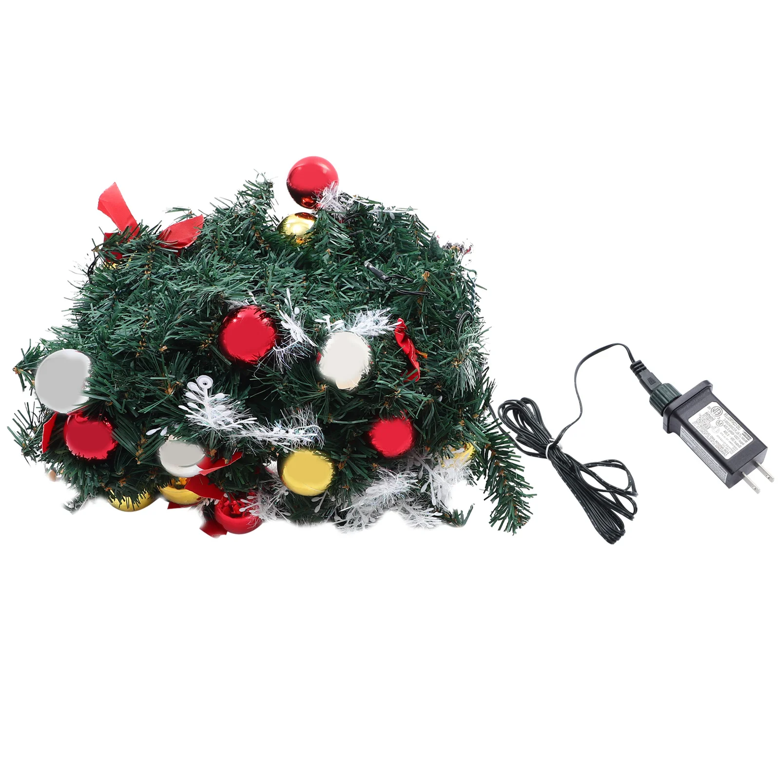 

Artificial Christmas Garland Warm White Light Xmas Lighted Garland for Home Stairs Fireplace Front Porch Door Us Plug