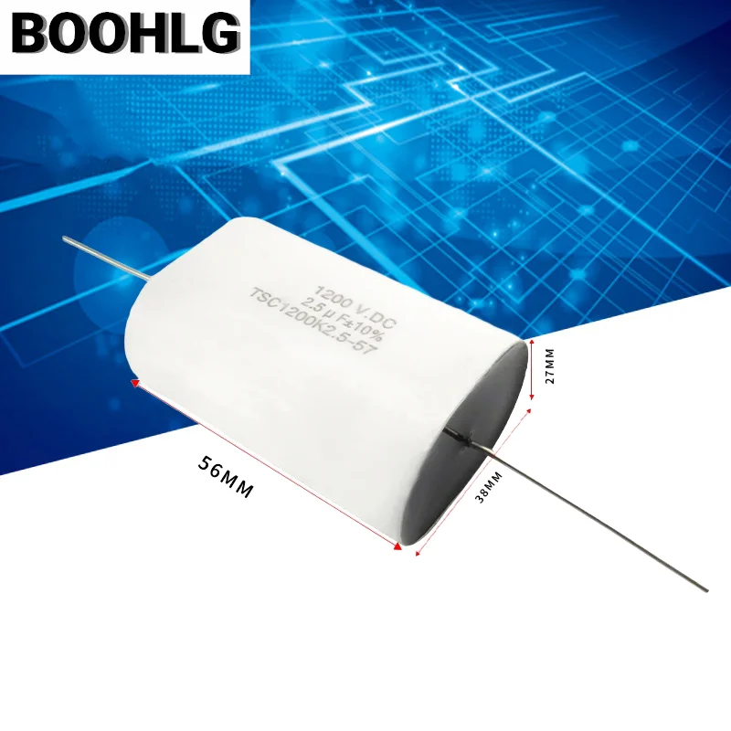 Non inductive axial non inductive IGBT absorption capacitor 1200VDC 2.5UF 1200V 2.5UF 225 with high stability and good heat diss