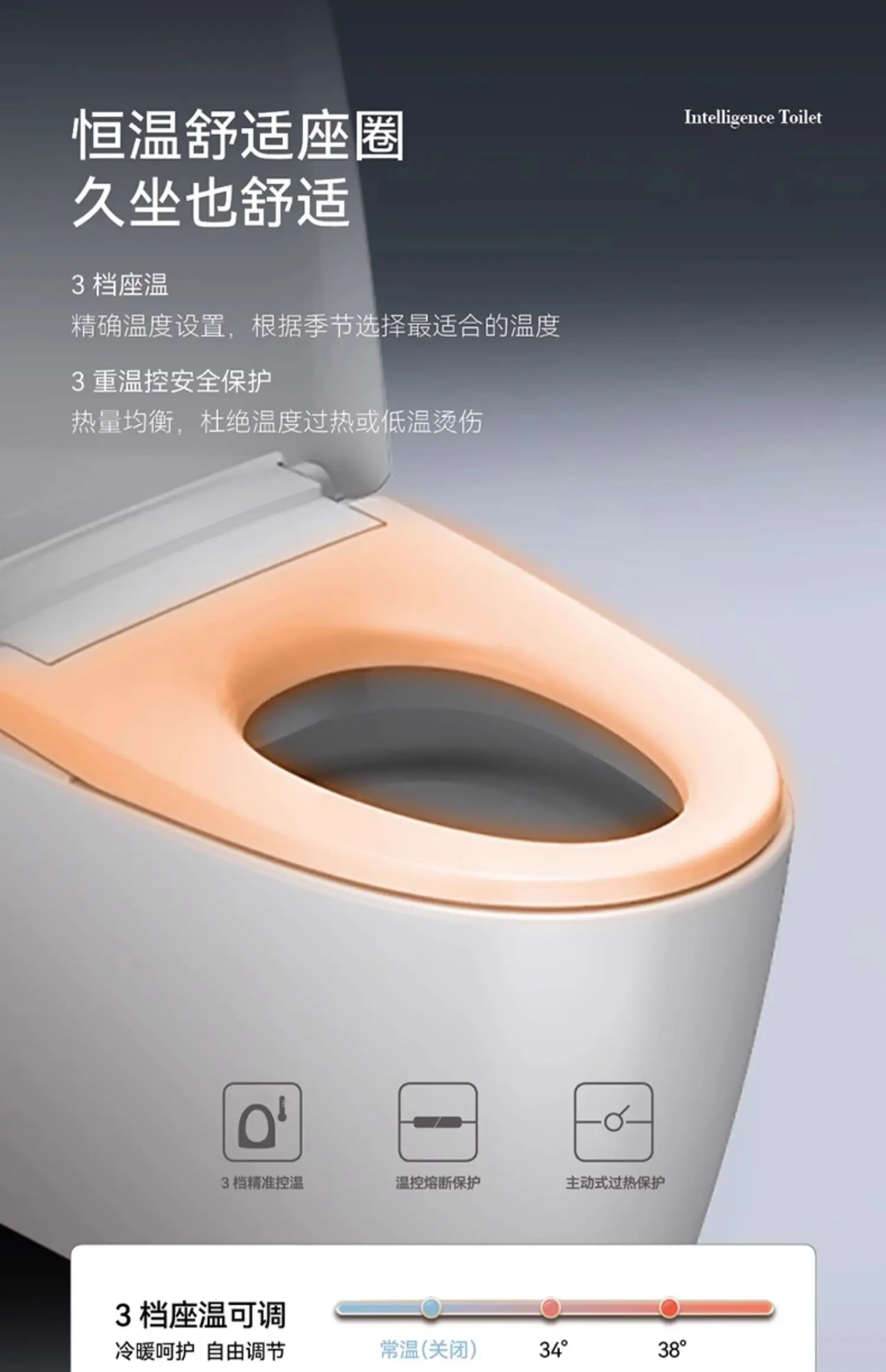 Intelligent toilet, household foam shield, foot feel, full-automatic flip, no water pressure restriction, integrated toilet