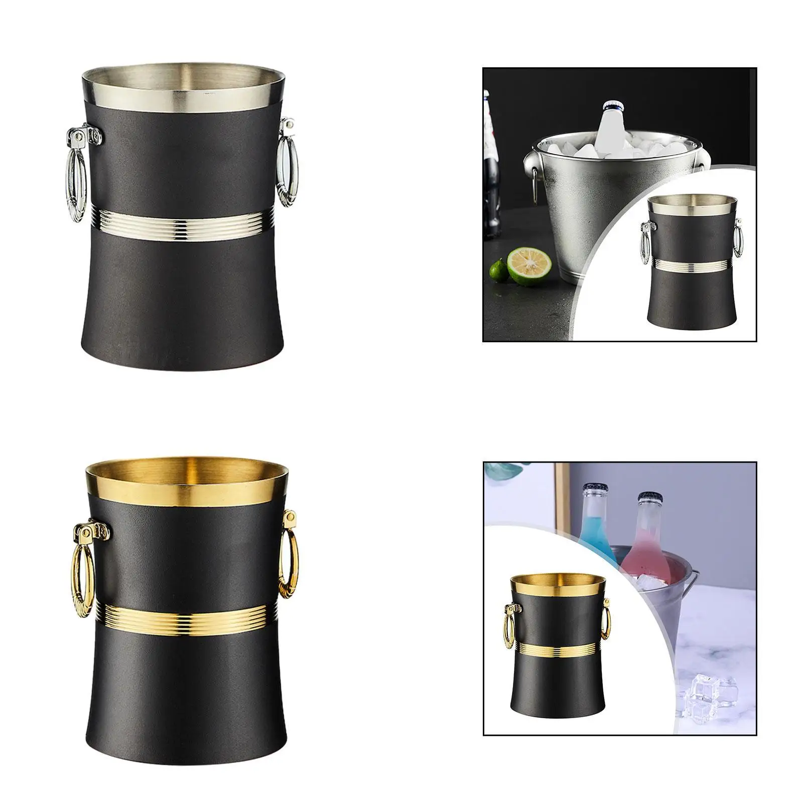 

Ice Bucket Fashionable Portable Insulated Ice Bucket for Barbecue Party Home
