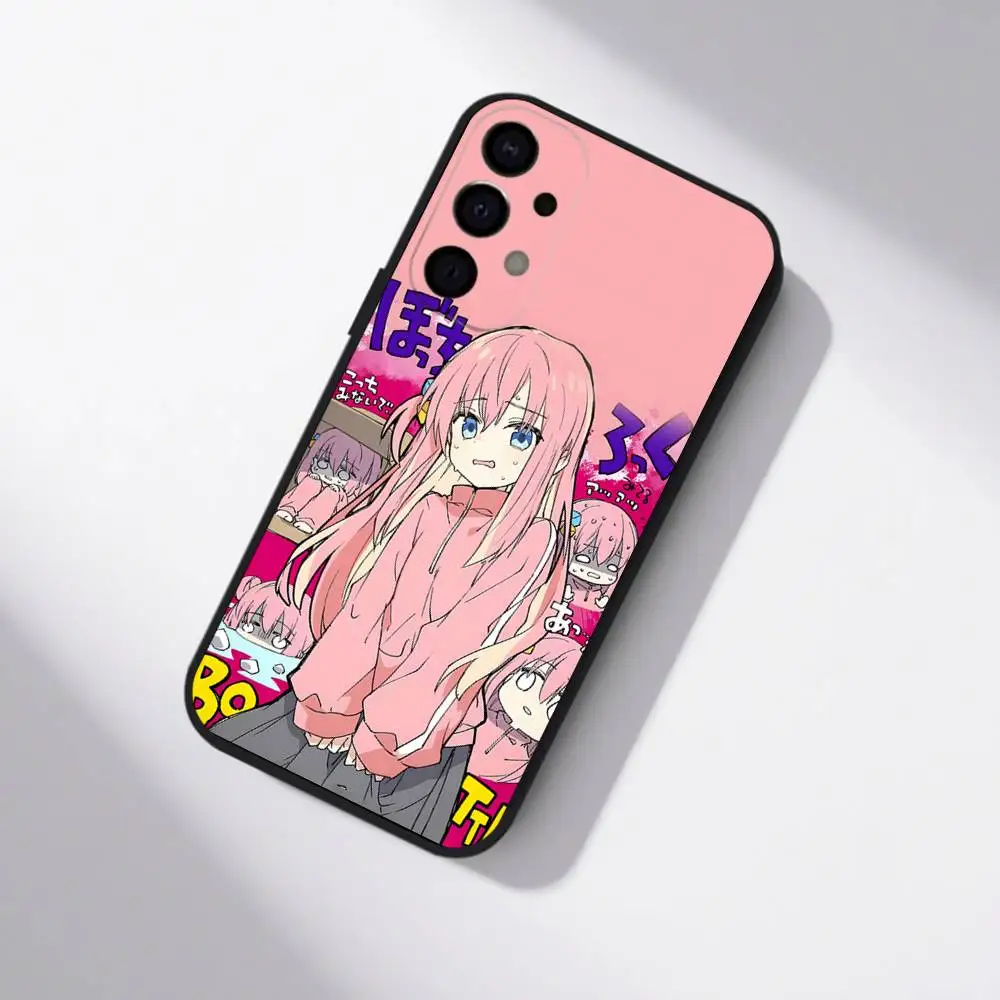 Bocchi the Rock Anime Telefoon Case Voor Samsung S25,S24,S21,S22,S23,S30,Ultra,S20,Plus,Fe,Lite,5G Zwarte Cover