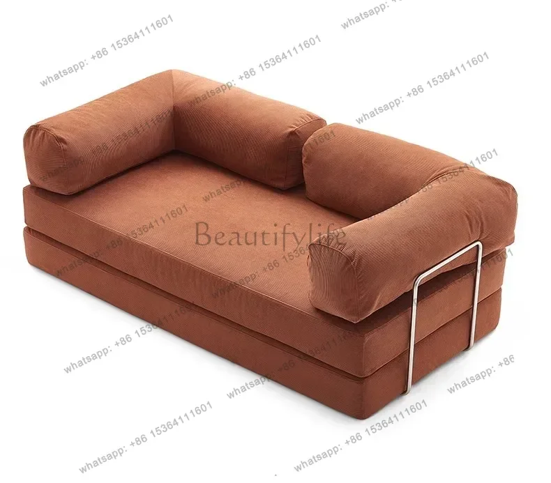 PG  Vacuum Compression Sofa Fabric Straight Row Detachable Washable Roll Storage Sofa Bed