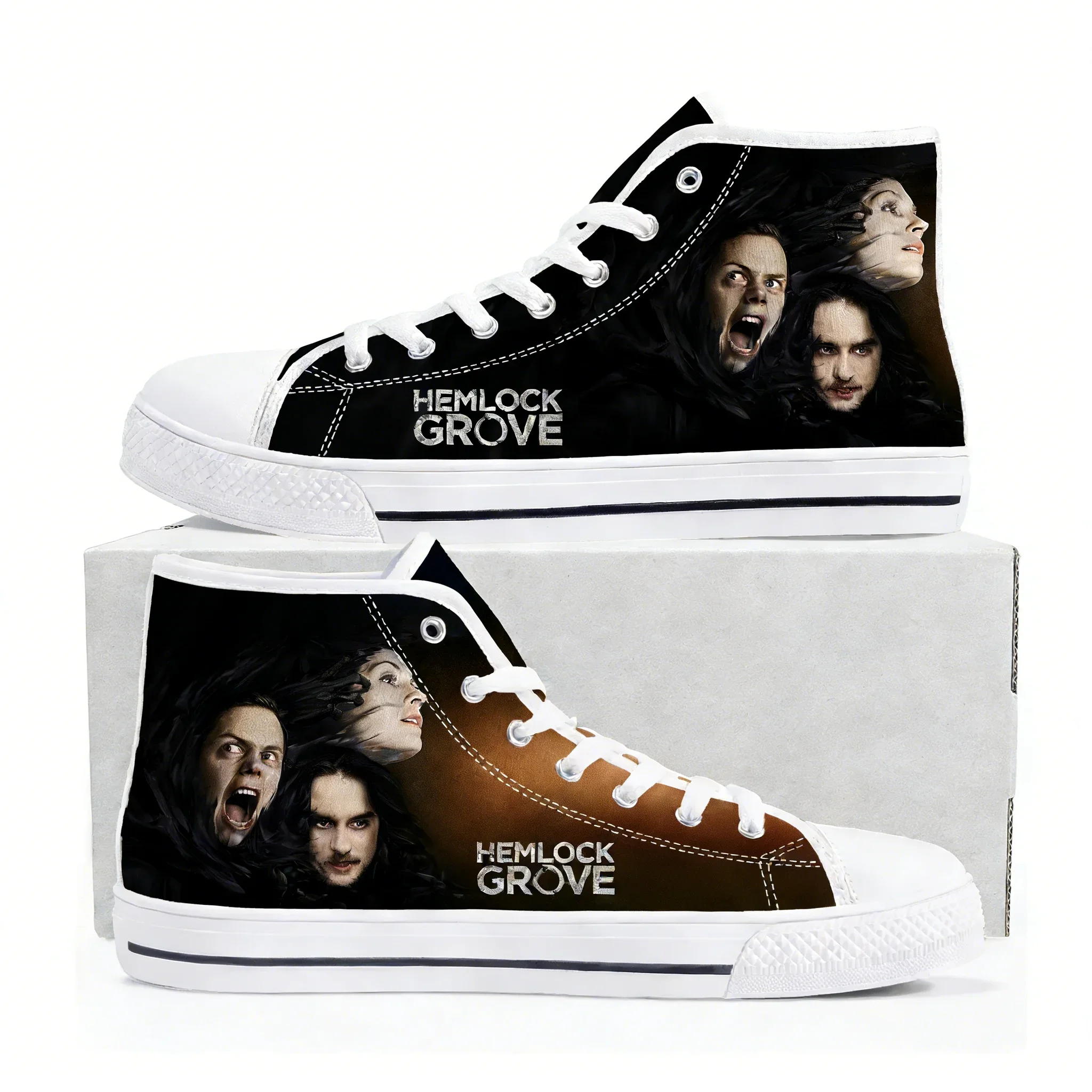 

Высококачественные кеды Hemlock Grove: мужские и женские, модные, с узорами, повседневные, удобные, на заказ