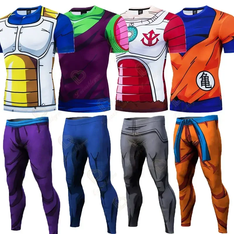 MMA Rashguard Dragon Ball T-Shirt Men Compression Shirts Quick Dry Gym Running Sports Tops Tee Boxing Jersey Mens T Shirt