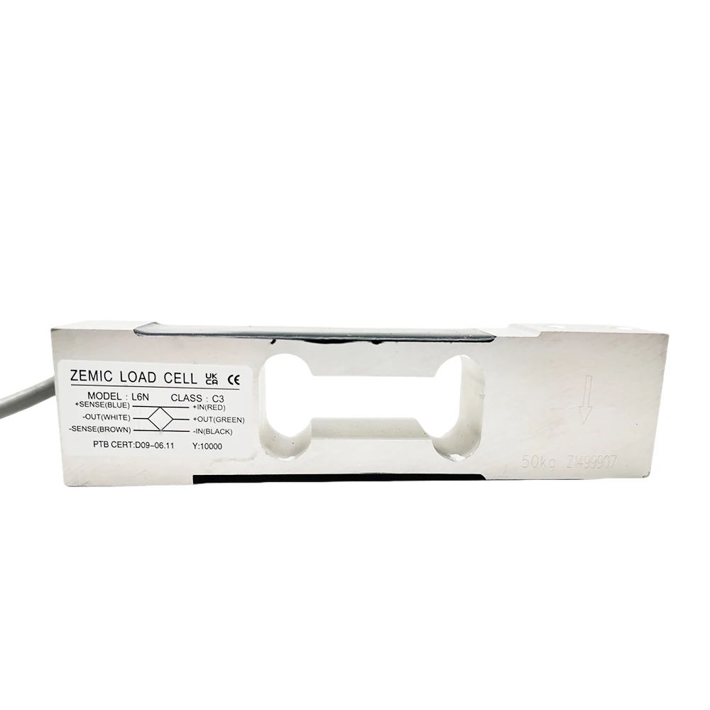 Zemic L6N Load Cell Sensor, 3kg to 100kg Capacity, C3 Class, Waterproof, for Weighing Applications Ideal for Industrial Scales