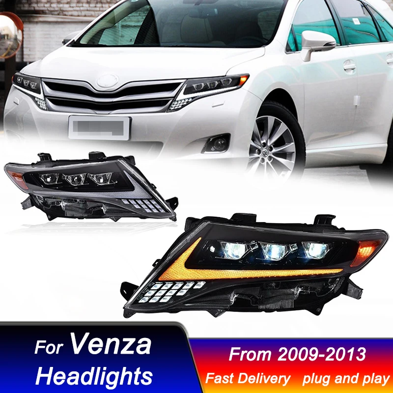 

Car Headlights for Toyota Venza 2009-2013 lexus style full LED DRL Dynamic Signal Head Lamp Bi Xenon Beam Headlamp Accembly