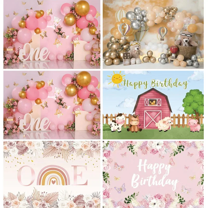 Pesta ulang tahun baru lahir Dekorasi Fotografi Latar Belakang kue meja peri istana Studio latar belakang foto Booth alat peraga PK-03