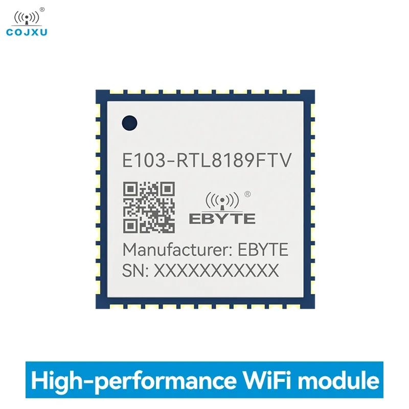 

2.4GHz WiFi Module RTL8189FTV 22dBm Stamp Hole SDIO SMD Wireless Transparent Transmission COJXU E103-RTL8189FTV