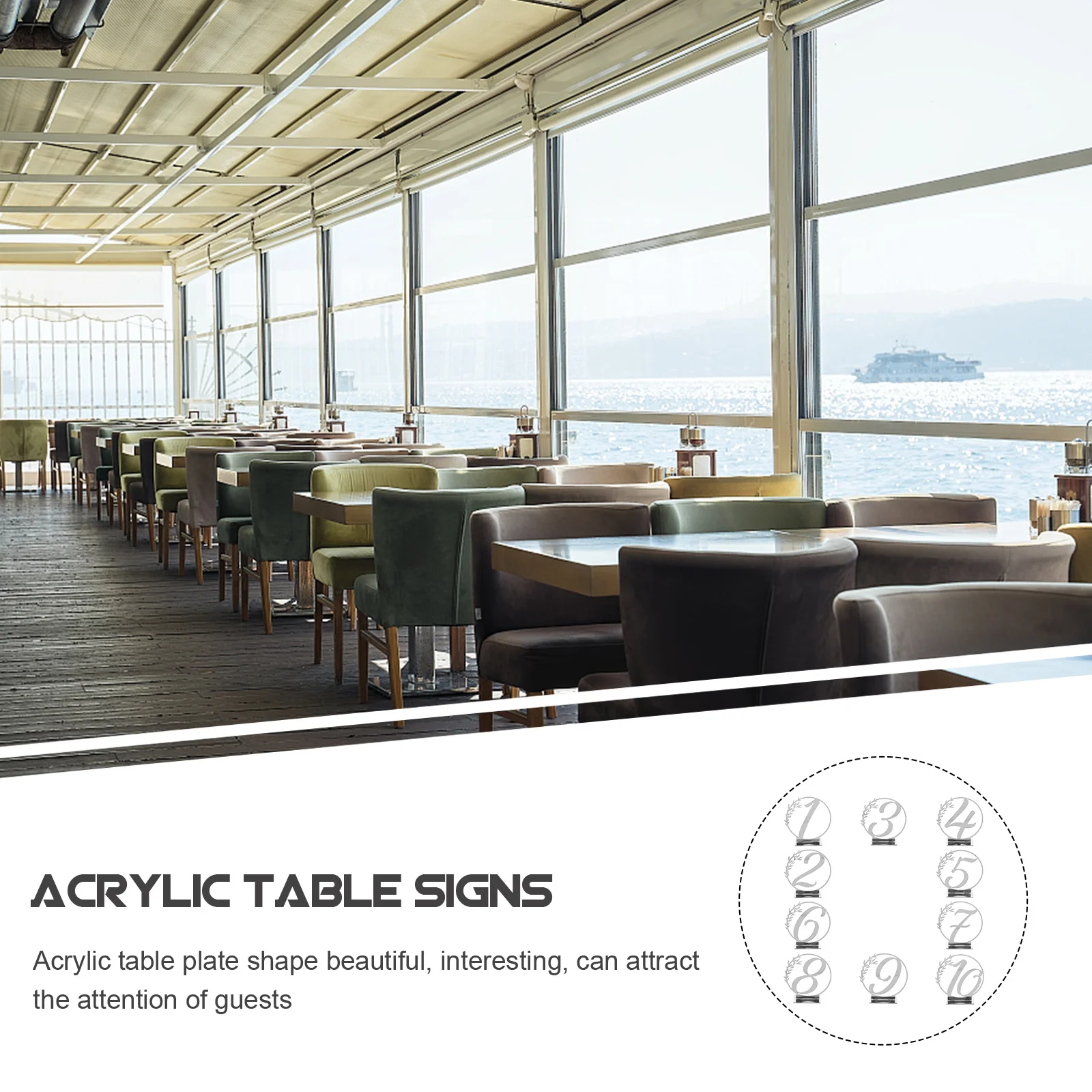 

10Pcs Clear Table Signs Acrylic Wedding Numbers Reserved Place Cards for Banquet Birthday Party Decoration Supplies