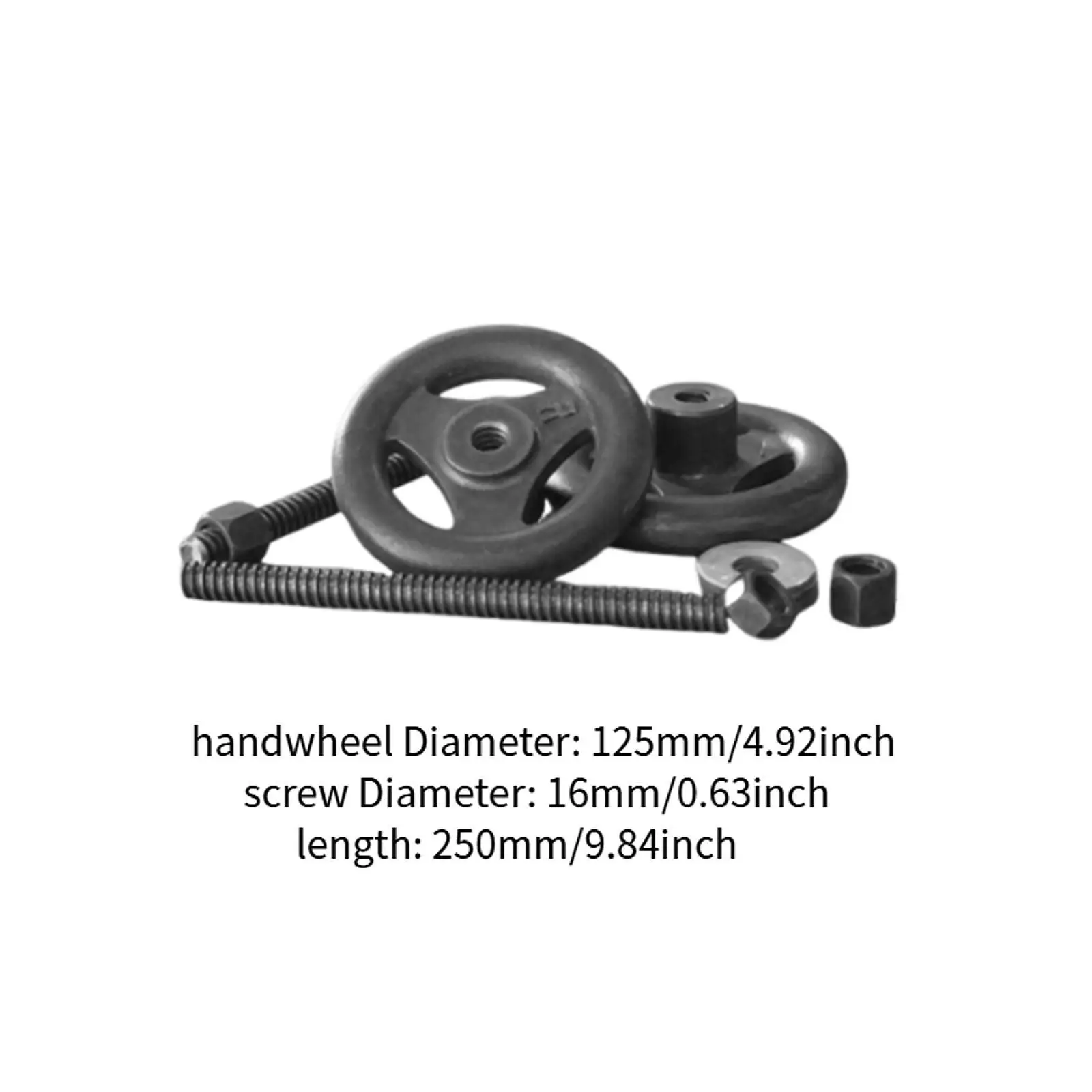 Iron Handwheel Set for Workbench Milling Lathe Table Clamp Vise Adjuster Durable Replacement for Woodworking Use